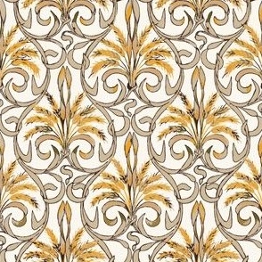 Victorian Harvest Damask - 1809 small - cream