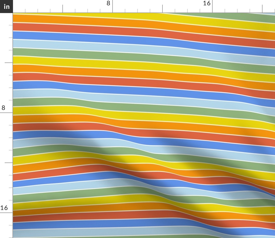 Vivid Rainbow Stripe