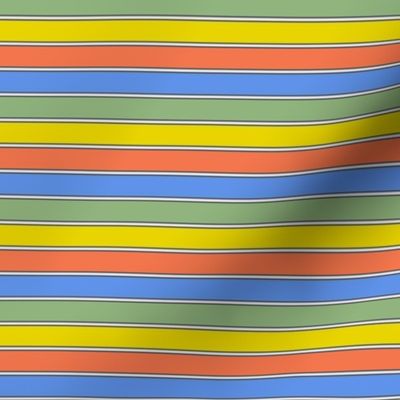 Rainbow Stripes with Black