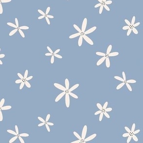 Aria Floral Collection - Daisies - Blue Frost