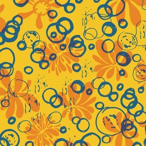 Abstract circles yellow