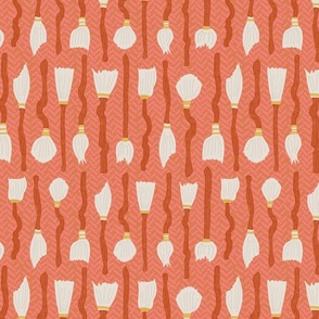 Coral magic broom cupboard pattern// medium scale