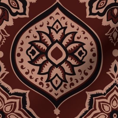 Indian block print/Ajrakh/maroon/jumbo