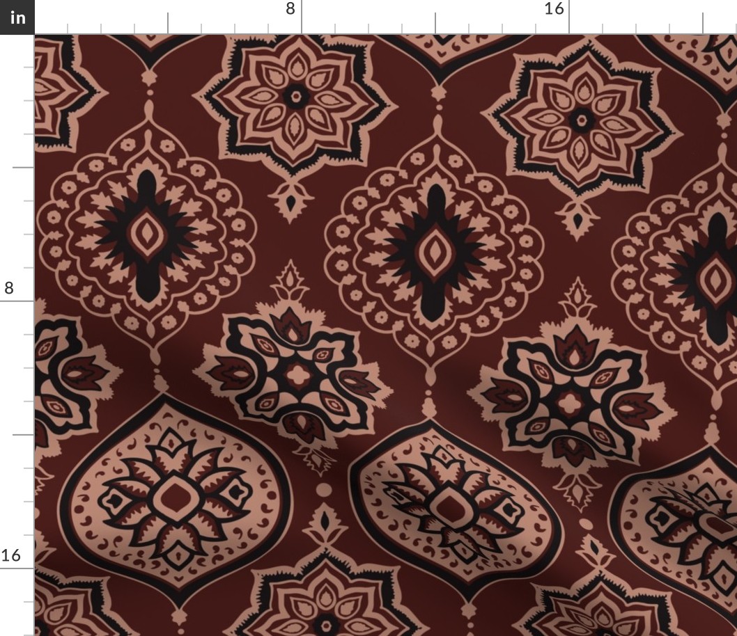 Indian block print/Ajrakh/maroon/jumbo