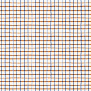Crayon Plaid - Cream, Red and Blue [Small]