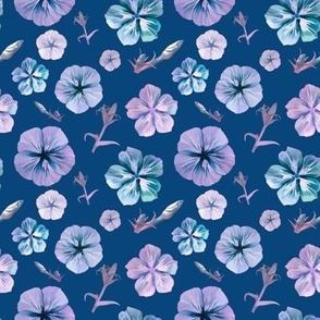 Pink and Blue Phlox (blue background)(small)