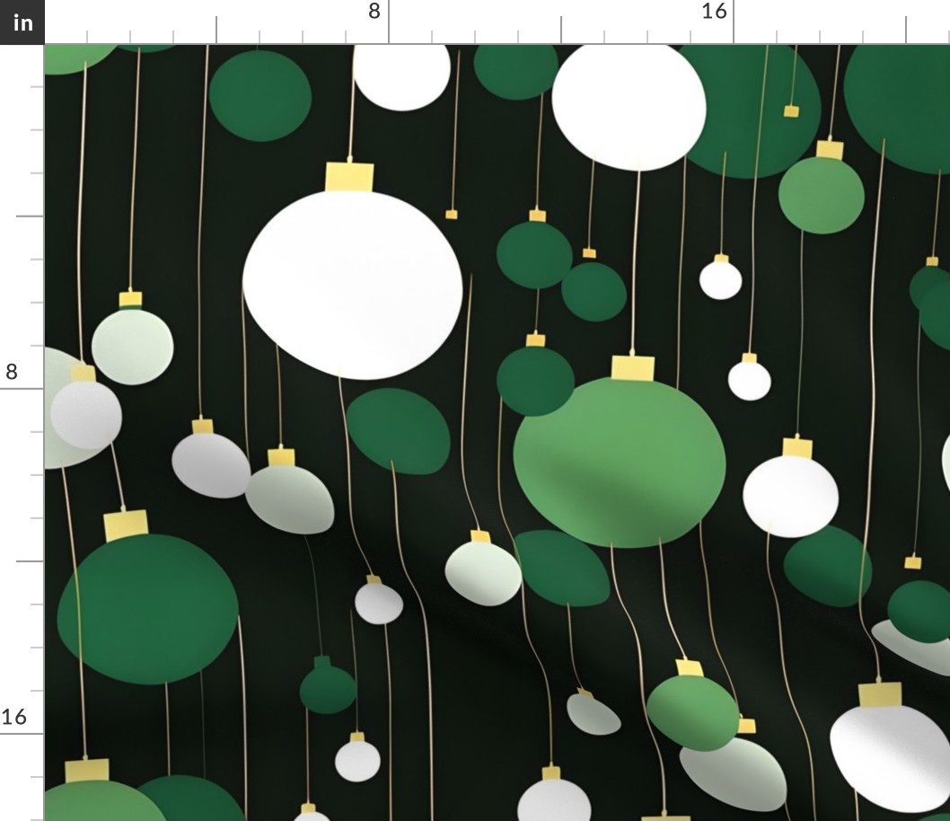 Christmas Baubles Dance in Green