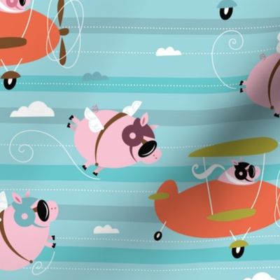 Pigs love to fly!