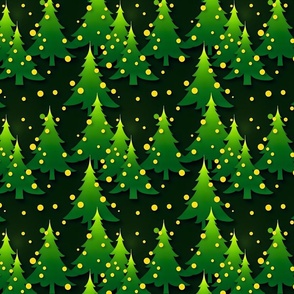 Abstract Geometric Christmas Trees