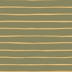 Hand drawn Stripes - Olive