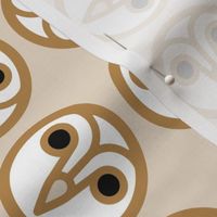 Geometric Pattern: Barn Owl: Round Light (standard version)