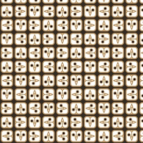 Geometric Pattern: Barn Owl: Square Dark (small version)