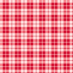 Holiday check plaid large scale cherry red by Pippa Shaw