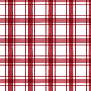 Cheerful Watercolor Red Check