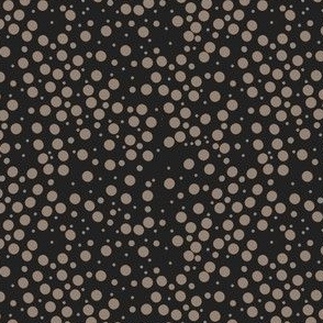 polka dots on black bakground- small size