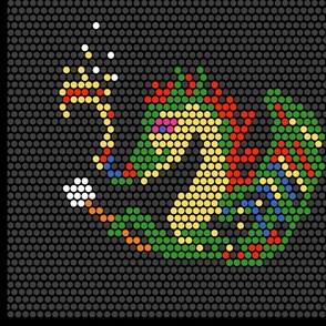Bright Dots Dragon for Pillow