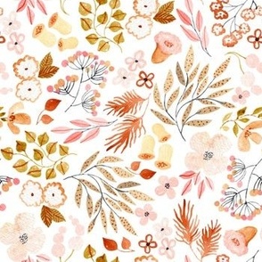 Summer Colors Floral Watercolor Pattern 1