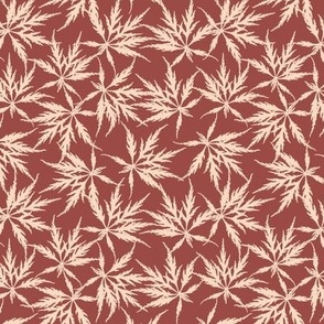 Japanese maple stars in cream and red
