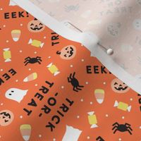 (small scale) Halloween Cute - Ghost Spider Candy Trick-or-treat - tangerine - LAD22