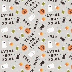 (small scale) Halloween Cute - Ghost Spider Candy Trick-or-treat - neutral - LAD22