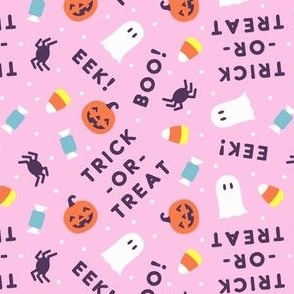 Halloween Cute - Ghost Spider Candy Trick-or-treat - pink - LAD22