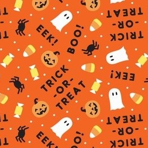Halloween Cute - Ghost Spider Candy Trick-or-treat - orange - LAD22