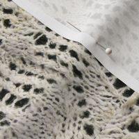 Handspun and handknit natural color wool lace 