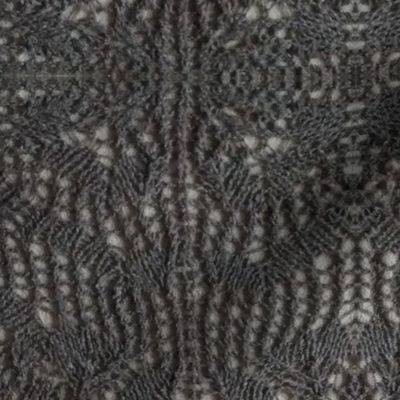 Handspun and handknit natural brown wool lace 