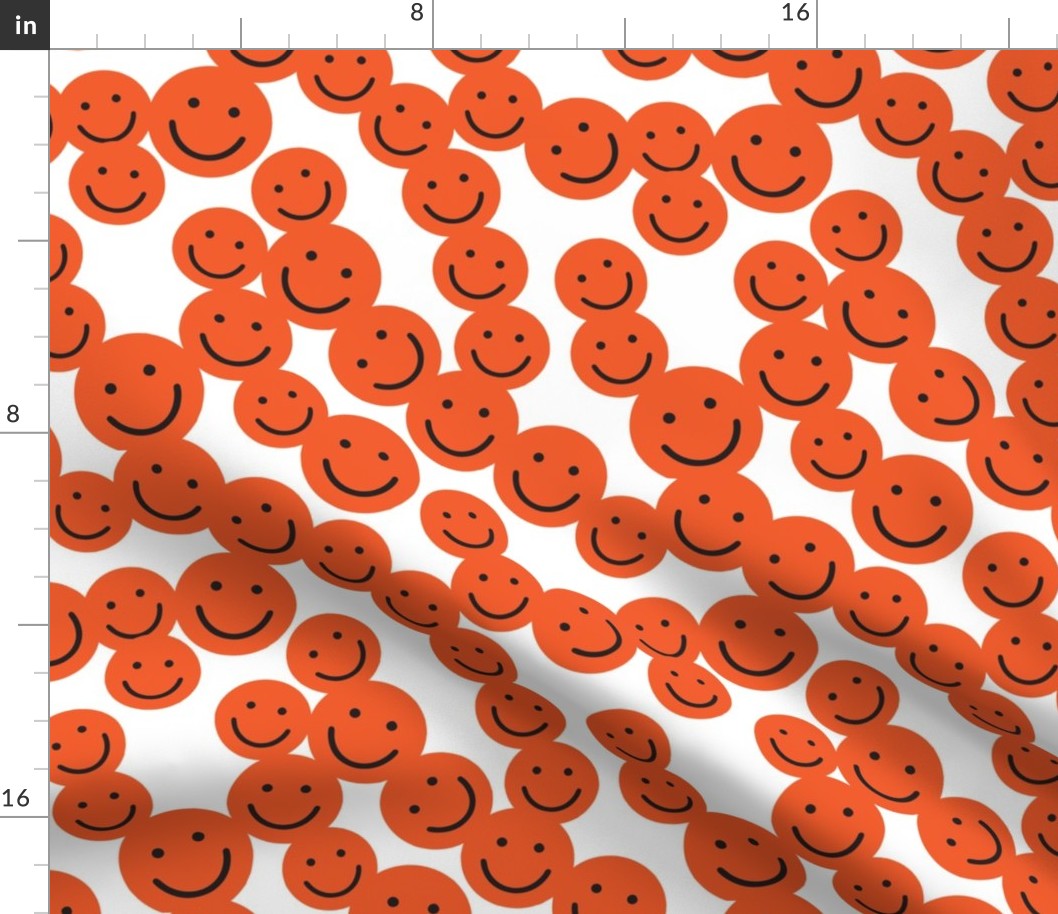 smiley faces: papaya