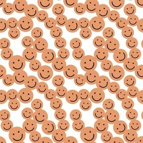 small smiley faces: apricot