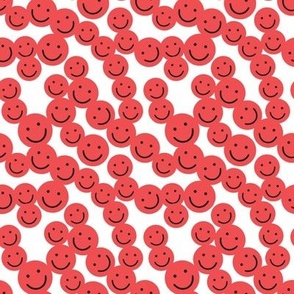 small smiley faces: candy apple