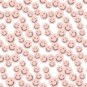small smiley faces: pink