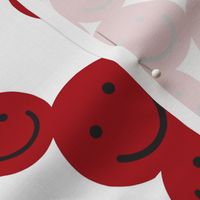 smiley faces: blood red