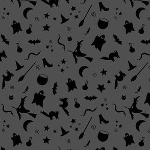 Spooky Halloween Shapes, Pewter Grey by Brittanylane