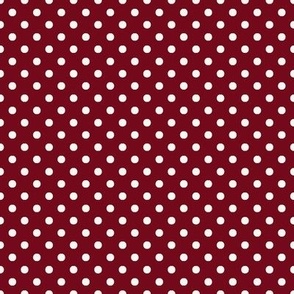 Sweet Dots - Cream on Cranberry - small