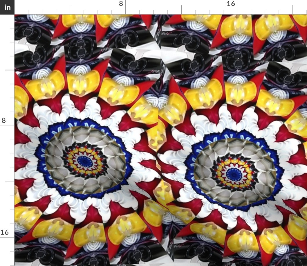 RED, WHITE,BLUE,YELLOW MANDELA - imageedit_11_6490953825kaleidoscope