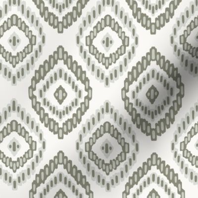 Diamond Ikat - Dark sage