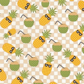 Checkered tropical pattern