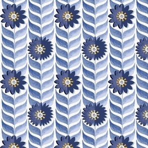 Floral Array (Blue, Small)