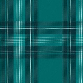 Large // plaids in monochromatic teal