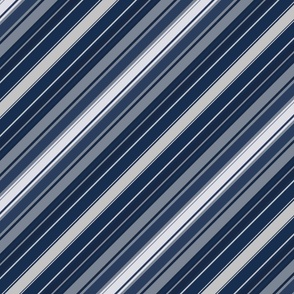 Large // diagonal stripes in monochromatic navy blue