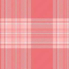 Large // plaids in monochromatic peach 