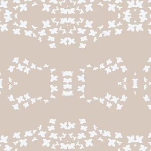 Nude Pink Bohemian Pattern with White