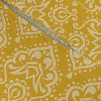 Textured Sunday Damask Pineapple Yellow