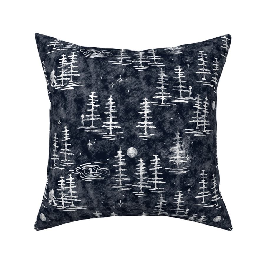 Alien Bigfoot Loch Ness Monster Magical Aesthetic Pattern Funny Hiking Cabin Decor