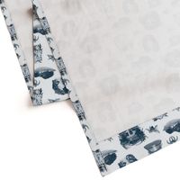 Blue and White Costa Rica Tropical Retreat Toile de Joie Print