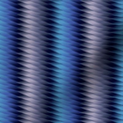 Twisted Op Art Vertical Stripe in Blues