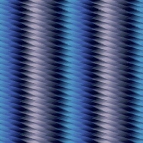 Twisted Op Art Vertical Stripe in Blues