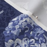 Hydrangeas - Monochromatic Indigo - Medium