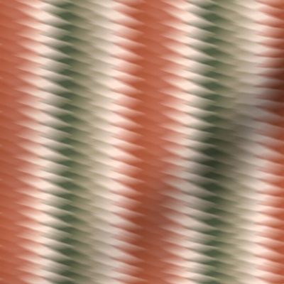 Twisted Op Art Vertical Stripe in Watermelon Pink and Green
